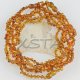 Light cognac polished teething necklace